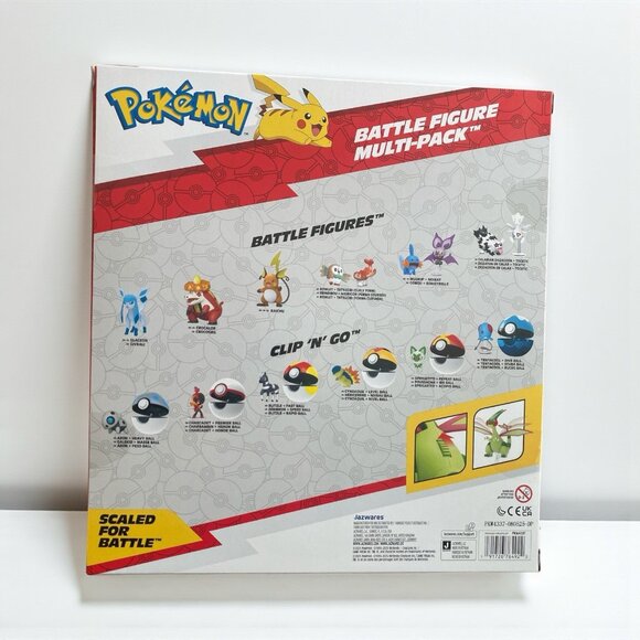 Proxy Pokemon Action Collection - Battle Ready Figure 10  Pokemon Battle Figure 10-Figure MultiPack- Flygon Vulpix Lechonk Rockruff New